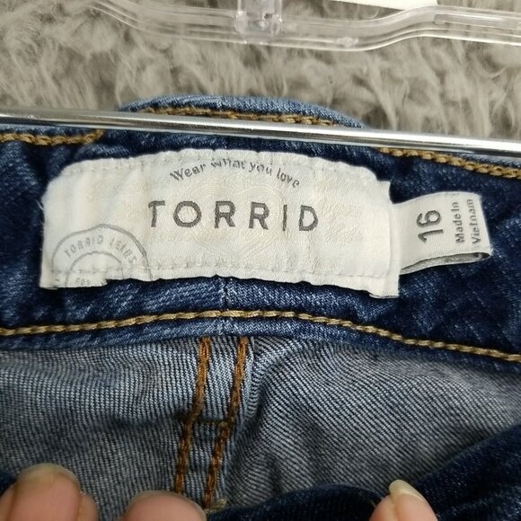 Torrid Jeans Womens 16 Blue Straight Leg Stretch Denim - Picture 3 of 8